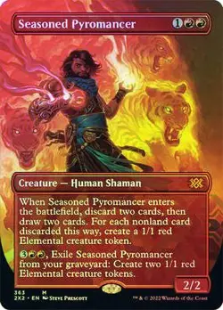 Seasoned Pyromancer FOIL BORDERLESS - 363 - Mythic - 2X2 Double Masters 2022 MTG - Image 1