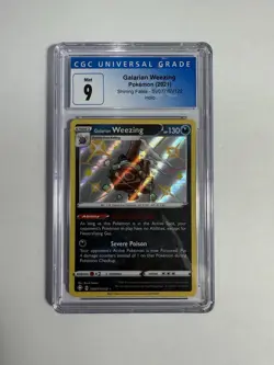 Galarian Weezing CGC 9 SV077/SV122 Shining Fates: Shiny Vault Holo Pokemon TCG - Image 1