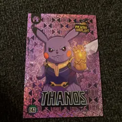 Thanos (Pikachu) #E43 - Pink Holo Box Hit Electric Pikachu Cosplay - Pokemon - Image 1