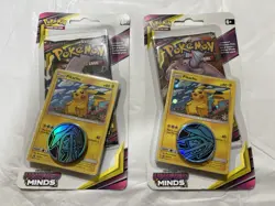 Pokemon Sun & Moon Unified Minds Checklane Blister w/ Pikachu Promo Sealed X 2 - Image 1