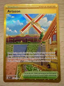 Pokemon TCG Artazon 229/197 Obsidian Flames Secret Rare Gold Card - Image 1
