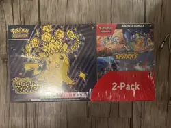 Pokemon TCG Surging Sparks Costco 2 Pack ETB & Booster Bundle New Sealed FAST🚚 - Image 1