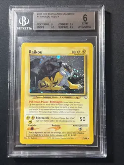2001 POKEMON NEO REVELATION #13 RAIKOU-HOLO BGS 6 SWIRL German - Image 1