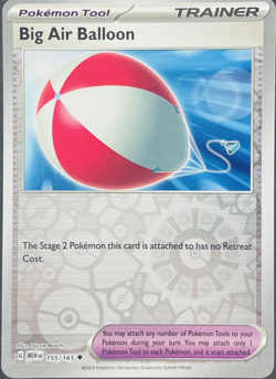 POKEMON Big Air Balloon 155/165 SV Scarlet & Violet 151 Reverse Holo Card - Image 1