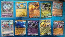 Pokemon Lot, 10 Ex V Shiny Full Art Holo Ultra Rare Mixed Languages - I Combine! - Image 1