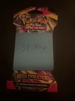 (VERY HEAVY) 32.92g Pokemon TCG Mega Evolution Sleeved Booster Pack (SEALED)✅ - Image 3