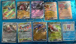 Pokemon Lot, 10 Ex V Shiny Full Art Holo Ultra Rare Mixed Languages - I Combine! - Image 1