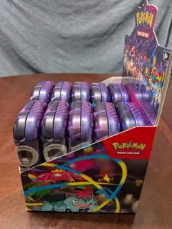 Lot of 10 Sealed Mega Evolution Mega Heroes Mini Tins Pokemon TCG w/ Display Box - Image 2