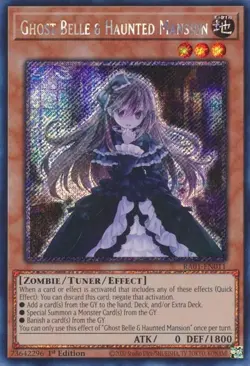Yugioh! Ghost Belle & Haunted Mansion - RA01-EN011 - Platinum Secret Rare - NM - Image 1
