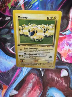 Mareep 65/111 - 1ST EDITION - Neo Genesis - VINTAGE WOTC Pokemon Card - Very LP - Image 1