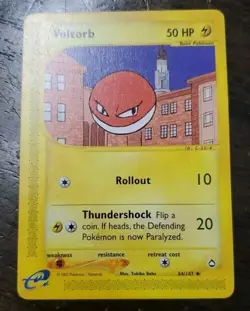 Pokemon Card - Aquapolis 64/147 - VOLTORB - NM -84/147 HORSEA (uncommon) Lot - Image 2