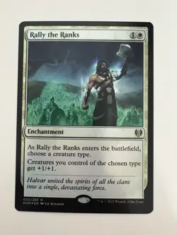 Rally the Ranks Foil MTG Magic the Gathering Card NM Near Mint KHM - Image 1