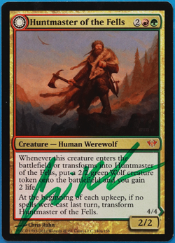 Huntmaster of the Fells / Ravager of the Fells Dark Ascension NM SIGNED (505005) - Image 1