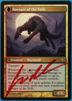 Huntmaster of the Fells / Ravager of the Fells Dark Ascension NM SIGNED (505005) - Image 2
