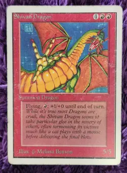 Shivan Dragon - Unlimited Edition (2ED) #175 - Played - MTG Magic the Gathering - Image 1