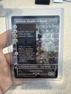 Summon: Knights of Round (Borderless) Final Fantasy Regular NM-M Unplayed MTG - Image 1