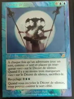 X 1 Decret de Silence / Decree of Silence FOIL FRENCH Heavy PL Scourge magic mtg - Image 1