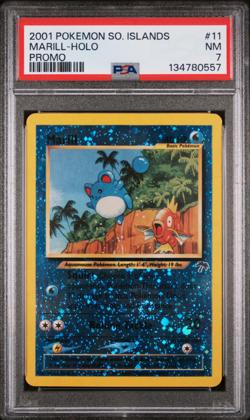 2001 POKEMON SOUTHERN ISLANDS PROMO #11 MARILL HOLO ⭐PSA 7⭐ - Image 1
