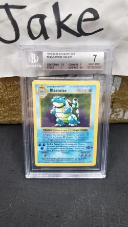 1999 BLASTOISE HOLO BASE SHADOWLESS POKEMON TCG #2/102 BECKETT NEAR MINT BGS 7 - Image 2