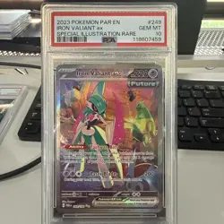Pokemon TCG Iron Valiant EX Paradox Rift 249/182 SIR PSA 10 - Image 1