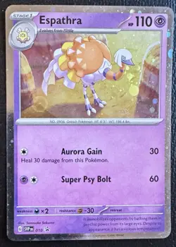 Pokemon Espathra SVP 10 Black Star Promos Holo Promo LP - Image 1