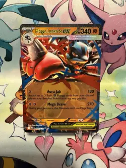 Mega Lucario EX 77/132 - Pokemon TCG - Mega Evolution Double Rare Near Mint - Image 1