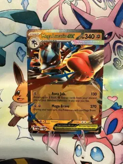 Pokemon Mega Lucario ex (12/20) Mega Evolution Promo NM HOLO - Image 1