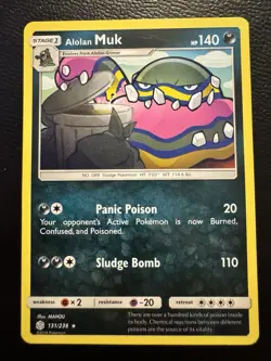Alolan Muk 131/236 - Pokemon TCG Cosmic Eclipse Non-Holo Rare - Image 1