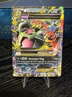 Mega M Tyranitar EX ULTRA RARE 43/98 XY Ancient Origins Pokemon TCG Holo Foil MP - Image 1