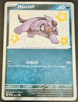 Maschiff SVP071 Black Star Promos Paldean Fates Shiny Holo Pokemon TCG - NM - Image 1