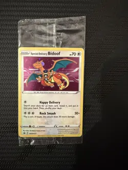 Pokemon Center Special Delivery Bidoof SWSH177 Black Star Promo SEALED - Image 1
