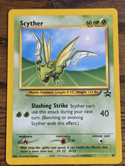 Pokemon Wotc Black Star Promo # 45 SCYTHER **not played** - Image 1