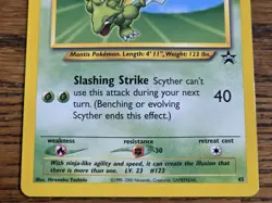 Pokemon Wotc Black Star Promo # 45 SCYTHER **not played** - Image 3