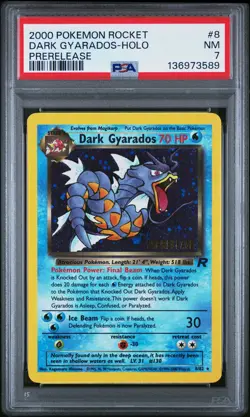 Tcg 2000 Pokemon Rocket #8 Dark Gyarados-Holo PSA 7 - Image 1