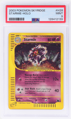 2003 Pokemon Skyridge Starmie Holo #H28 PSA 9 - Image 1