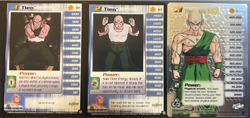 Tien Dragon Ball Z Saiyan and Cell Saga TCG Personality Cards - 82, 83, R1 - Image 1
