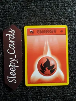 Pokemon Fire Energy 98/102 1st Edition Base Set Shadowless Card Near Mint - Image 1