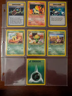 Lot Of 7 French Neo Genesis Vintage Pokemon Cards - Image 1