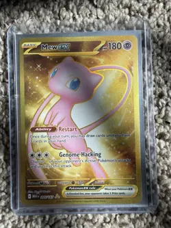 Pokemon Gold Mew EX TCG Card 205/165Sv Scarlet & Violet 151 Holo - Image 1