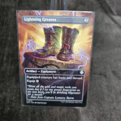 Lightning Greaves (Borderless) - Commander: The Lost Caverns of Ixalan-(NM) MTG - Image 1