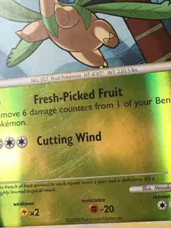 Pokemon TCG Tropius 22/90 Reverse Holo Rare Undaunted 2010 LP - Image 3