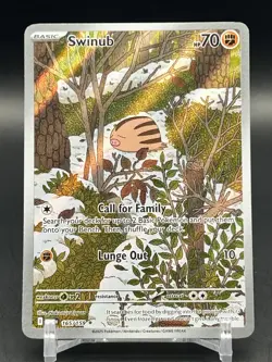 2025 Pokemon Swinub Journey Together Illustration Rare #165/159 - Image 1