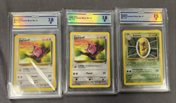 Pokemon Slabs lot of 3 Crown Grading Jigglypuff Kakuna CCG 7 7.5 Base Set 2 - Image 1