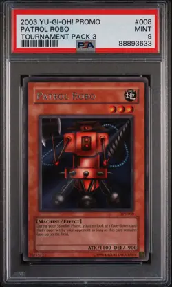 PSA 9 Yugioh TP3-008 Patrol Robo Rare 2003 Tournament Pack 3 Promo - Image 1
