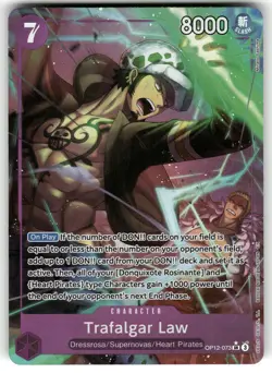 One Piece Legacy of the Master OP12-073 Trafalgar Law (073) (Alternate Art) SR - Image 1