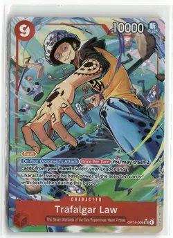 Trafalgar Law - (Alternate Art) OP14-009 The Azure Sea's Seven One Piece Foil NM - Image 1