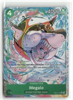 Megalo (Alternate Art) EB04-018 The Azure Sea's Seven One Piece Foil NM - Image 1