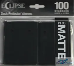 100 PRO-MATTE ECLIPSE Jet Black DECK PROTECTOR CARD SLEEVES FOR MTG ULTRA PRO 74427156138 - Image 1