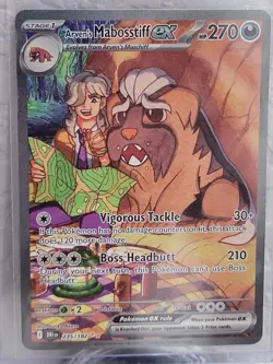 Near Mint 2025 Pokemon TCG Destined Rivals Arven's Mabosstiff EX card #235/182. - Image 1