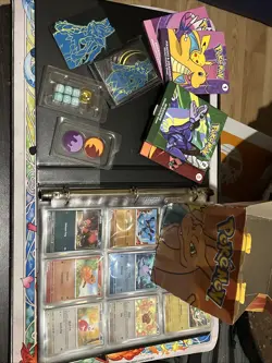 Pokemon Binder Of 54x Holo Cards And Cool 2024 Pokemon Micdonalds Stickers Lot - Image 1